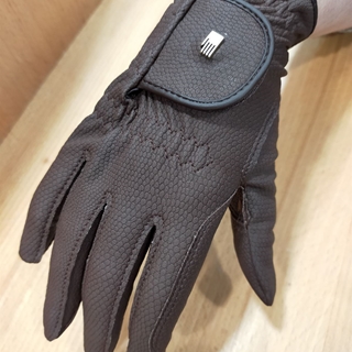 Guante de montar ROECKL grip marrón oscuro - Imagen 1