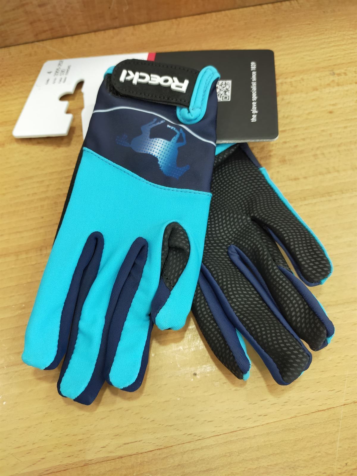 Guante de montar ROECKL Kansas niños, color azul claro TALLA 4 - Imagen 1
