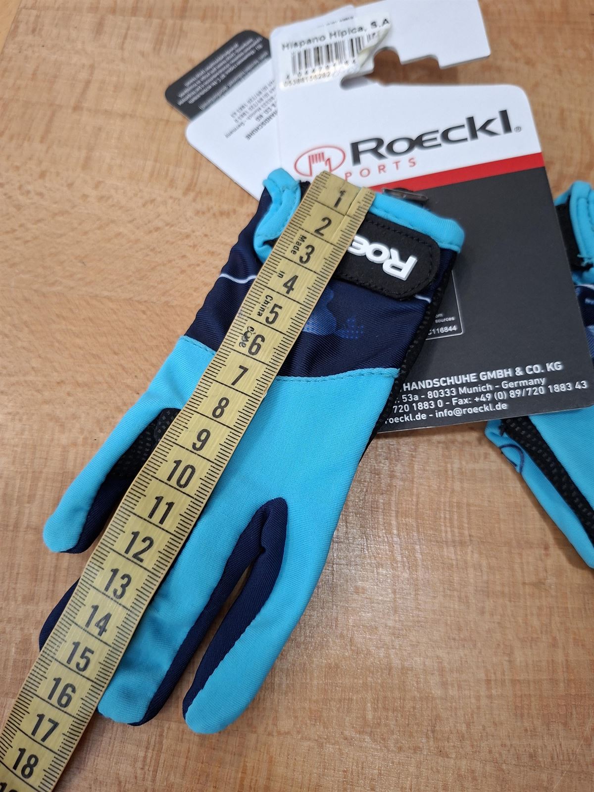 Guante de montar ROECKL Kansas niños, color azul claro TALLA 4 - Imagen 2