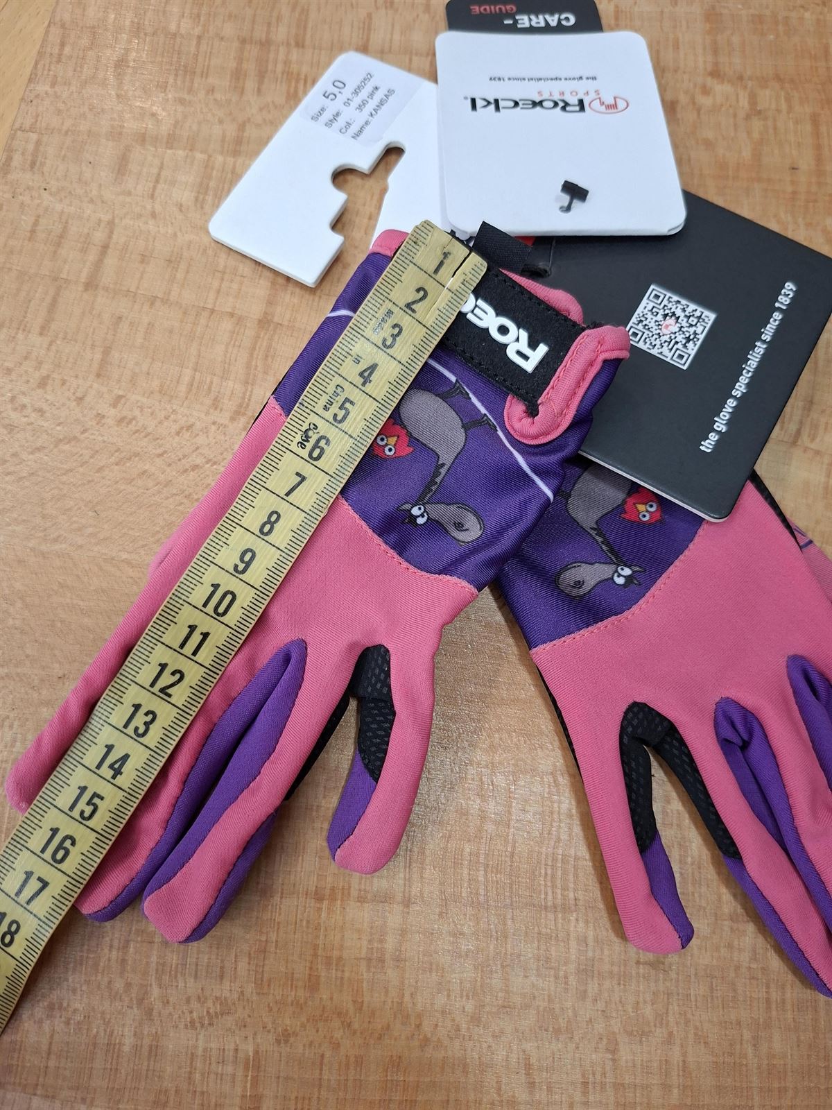 Guante de montar ROECKL Kansas niños, color rosa TALLA 5 - Imagen 2