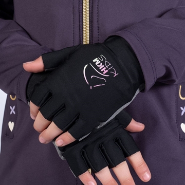 Guantes de montar Hobby Horsing HKM Sports Equipment color negro/gris - Imagen 1