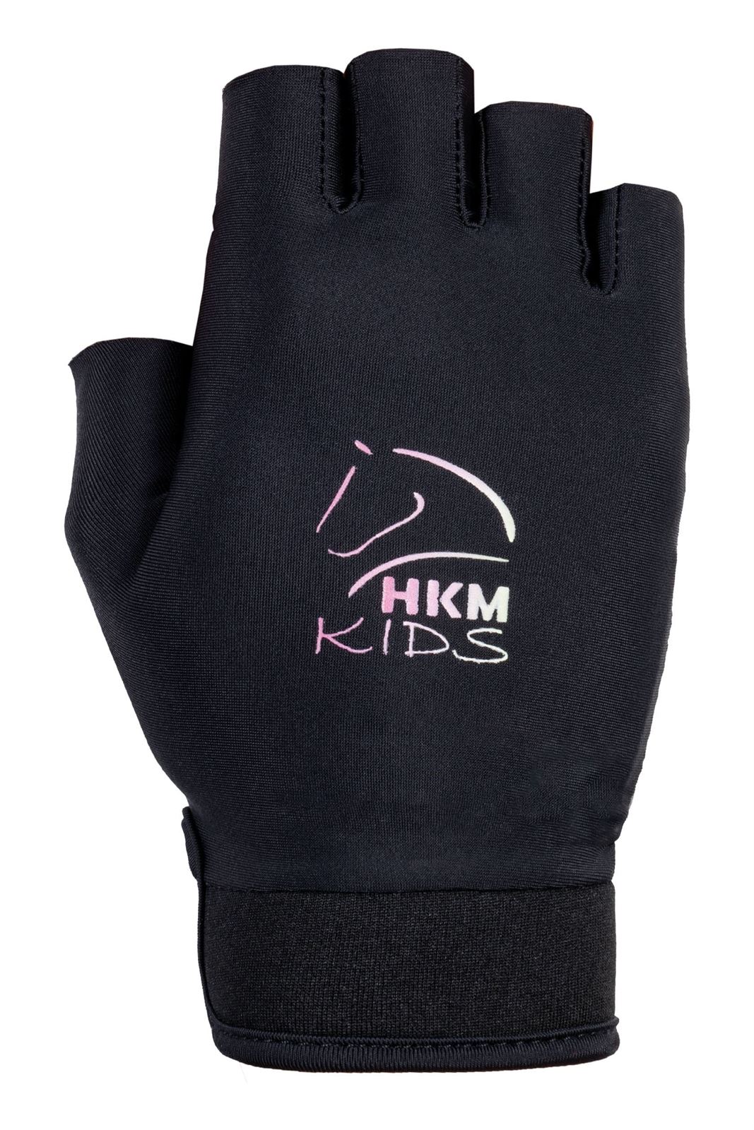 Guantes de montar Hobby Horsing HKM Sports Equipment color negro/gris - Imagen 5