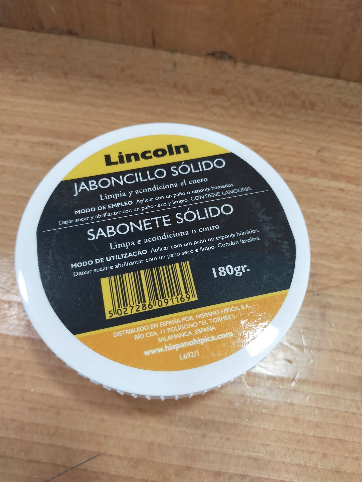 Jaboncillo LINCOLN sólido en lata 180 gr - Imagen 2
