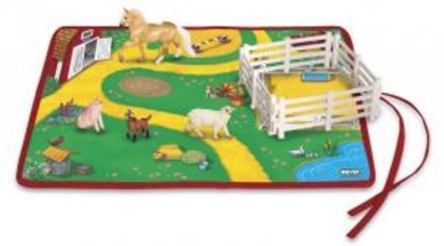 Juguete BREYER set animales de la granja, con tapiz - Imagen 2