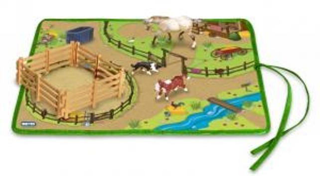 Juguete BREYER set animales de la granja western, con tapiz - Imagen 2