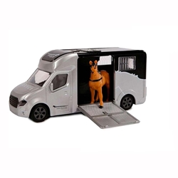 Juguete Van caballos con camioneta gris/negra - Imagen 1