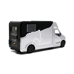 Juguete Van caballos con camioneta gris/negra - Imagen 2