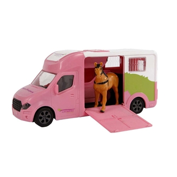 Juguete Van caballos con camioneta rosa - Imagen 1