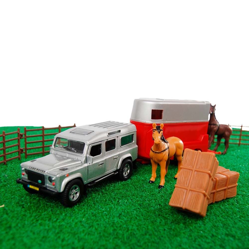 Juguete Van caballos con Land Rover gris - Imagen 3