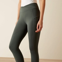 Legging ARIAT mujer AVAIL 2.0 color verde grisáceo rodilla silicona (termoaislante) - Imagen 2