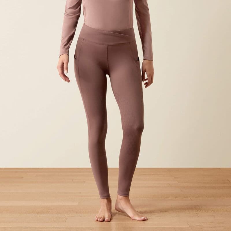 Legging ARIAT mujer AVAIL 2.0 HG TIGHT color rosa palo intenso rodilla grip - Imagen 3