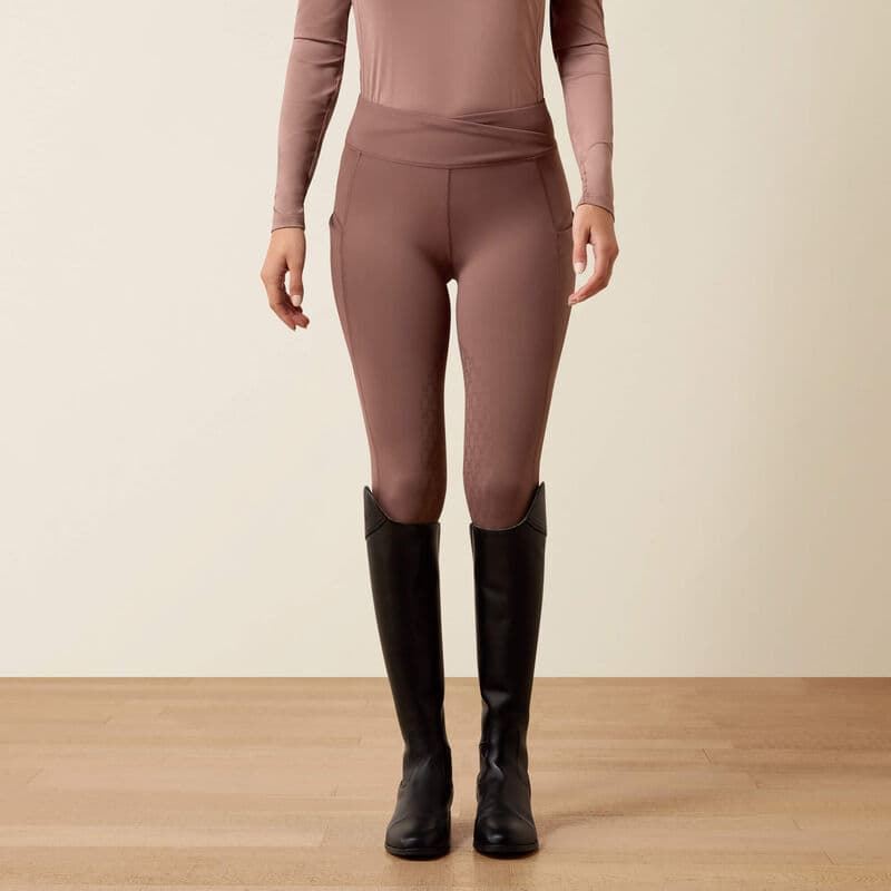 Legging ARIAT mujer AVAIL 2.0 HG TIGHT color rosa palo intenso rodilla grip - Imagen 5