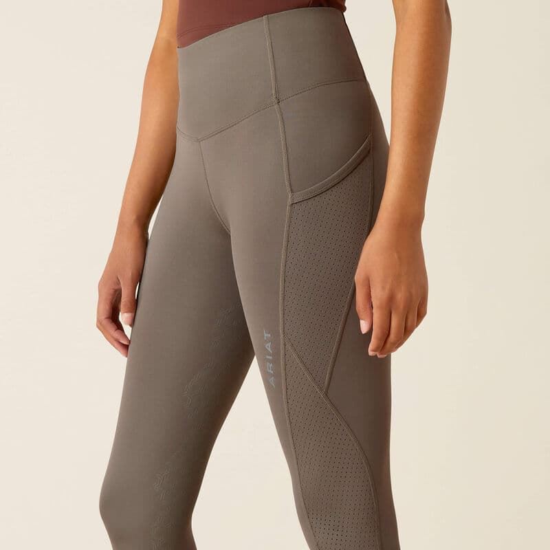 Legging ARIAT mujer BREATHE EOS HG TIGHT color gris rodilla silicona - Imagen 3