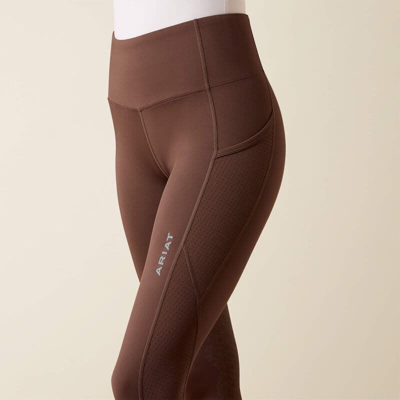 Legging ARIAT mujer BREATHE EOS HG TIGHT color marron, rodilla silicona - Imagen 3