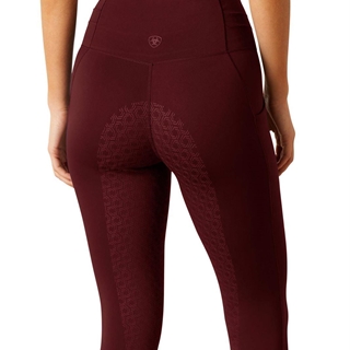Legging ARIAT mujer EOS 2.0 FULL SEAT TIGHT color burdeos, culera silicona - Imagen 1