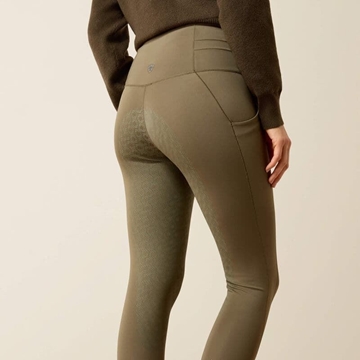 Legging ARIAT mujer EOS 2.0 FULL SEAT TIGHT color kalamata (verde kaki), culera silicona - Imagen 1