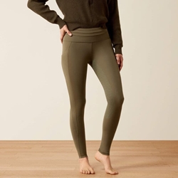 Legging ARIAT mujer EOS 2.0 FULL SEAT TIGHT color kalamata (verde kaki), culera silicona - Imagen 2