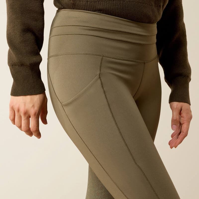 Legging ARIAT mujer EOS 2.0 FULL SEAT TIGHT color kalamata (verde kaki), culera silicona - Imagen 3