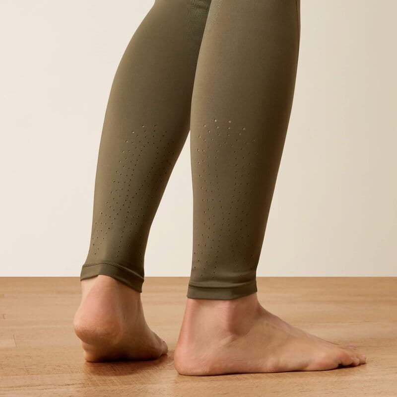Legging ARIAT mujer EOS 2.0 FULL SEAT TIGHT color kalamata (verde kaki), culera silicona - Imagen 4