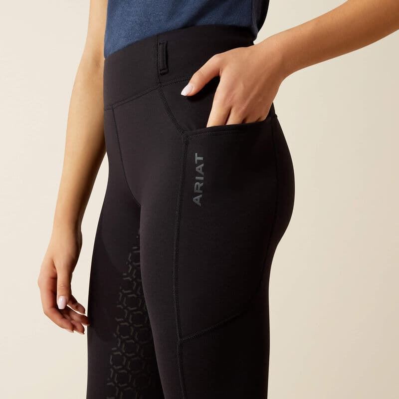 Legging ARIAT mujer/niña VENTURA 2.0 THERMAL color negro, culera silicona (MUY TERMOAISLANTE) TALLA 16 (equivale a una talla S) - Imagen 2