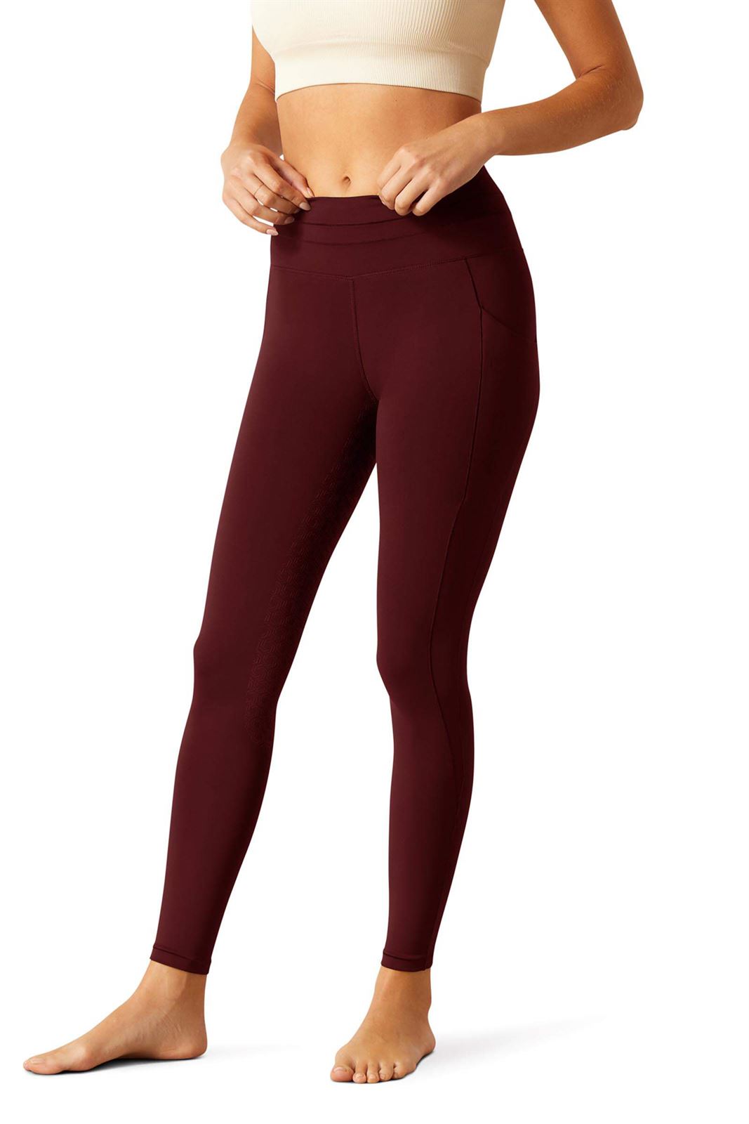 Legging ARIAT niña, EOS 2.0 FULL SEAT burdeos, culera silicona, tallaje infantil - Imagen 1