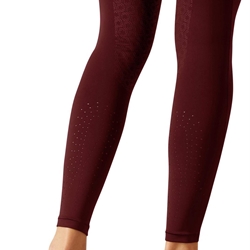 Legging ARIAT niña, EOS 2.0 FULL SEAT burdeos, culera silicona, tallaje infantil - Imagen 2