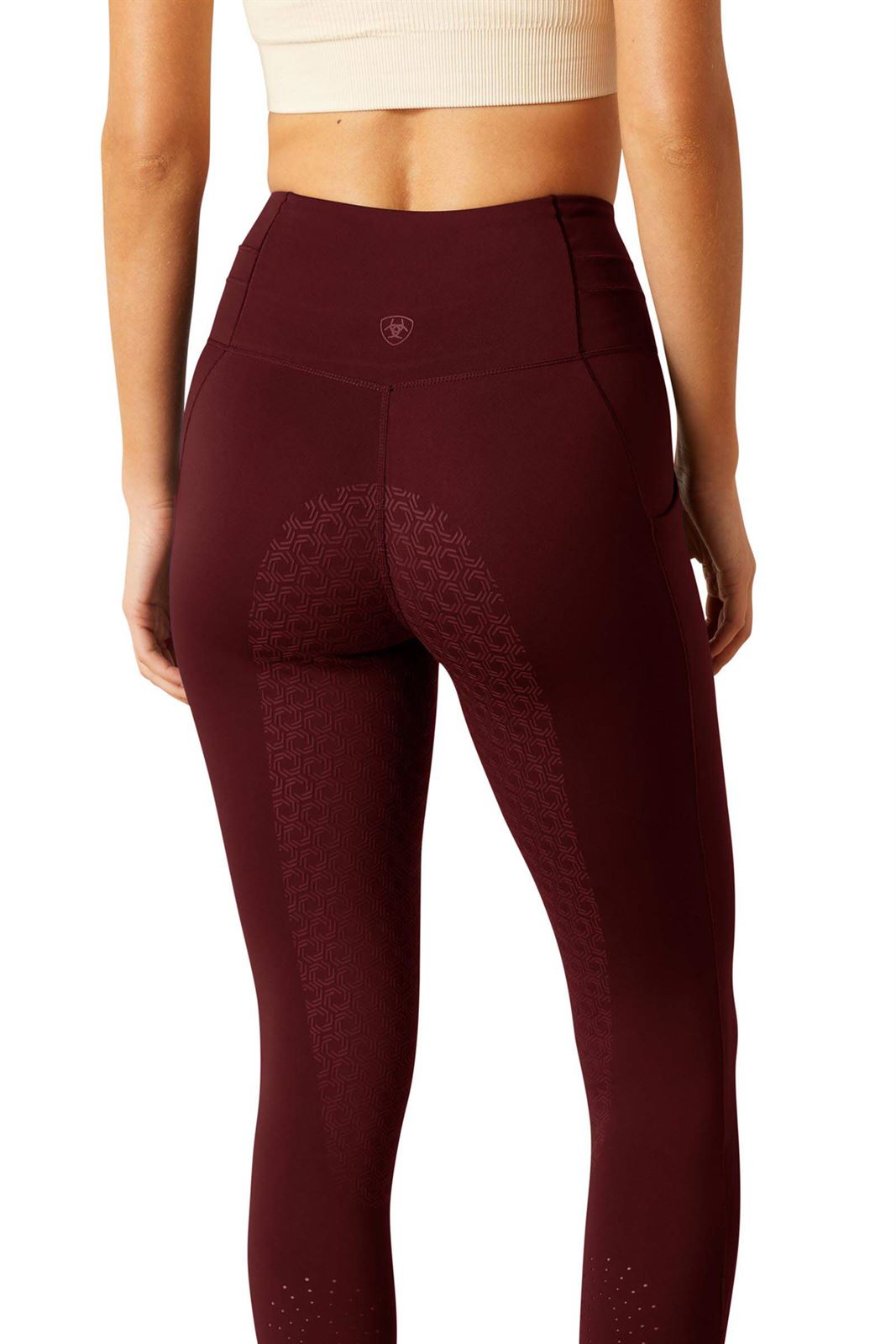 Legging ARIAT niña, EOS 2.0 FULL SEAT burdeos, culera silicona, tallaje infantil - Imagen 3