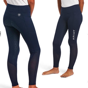 Legging ARIAT niña, EOS FULL SEAT azul marino, culera silicona, tallaje infantil - Imagen 1