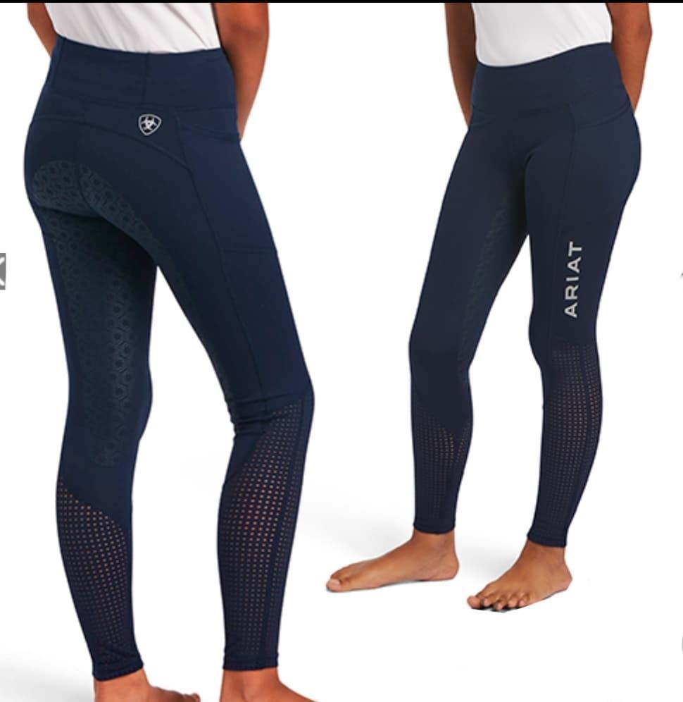 Legging ARIAT unisex, EOS FULL SEAT azul marino, culera silicona, tallaje infantil - Imagen 1