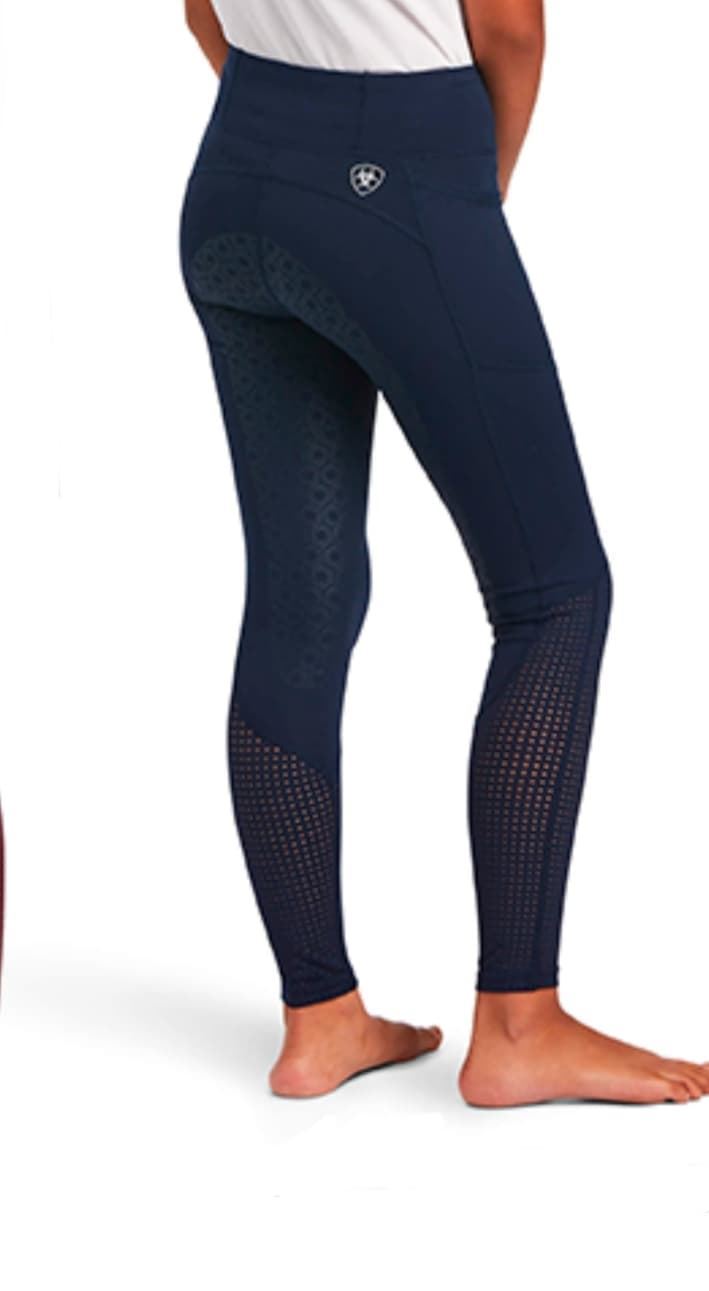 Legging ARIAT unisex, EOS FULL SEAT azul marino, rodilla silicona, tallaje infantil - Imagen 2