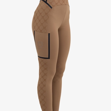 Legging EQUESTRO mujer color camel con logo - Imagen 1