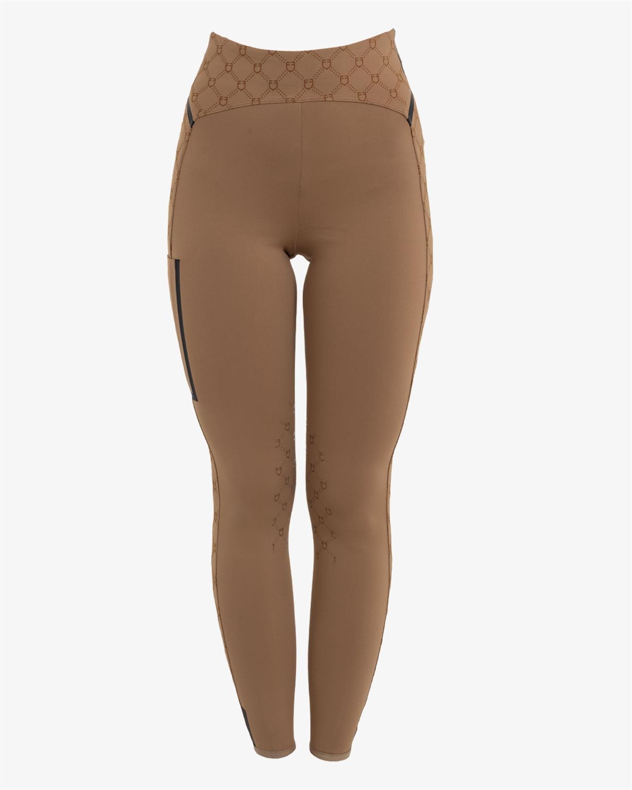 Legging EQUESTRO mujer color camel con logo - Imagen 2