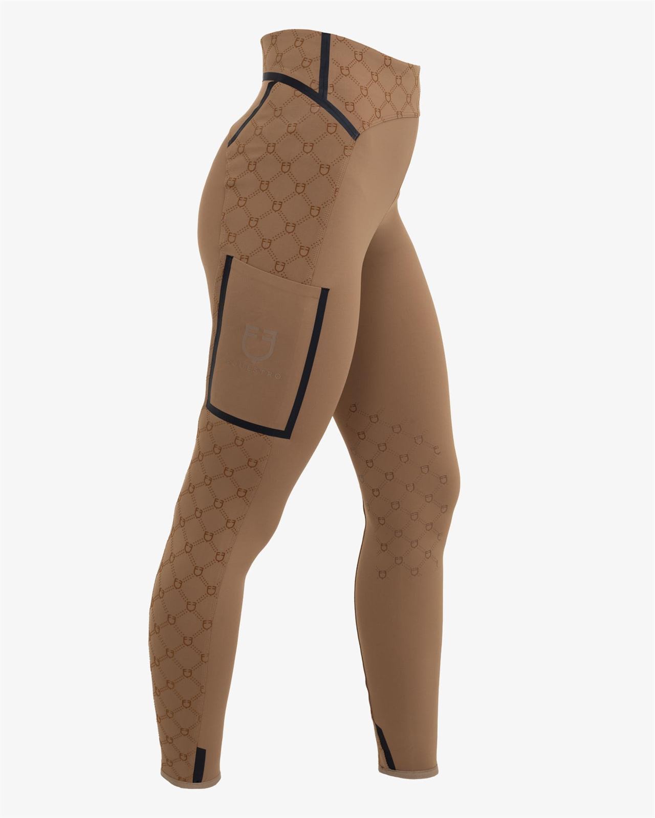 Legging EQUESTRO mujer color camel con logo - Imagen 4