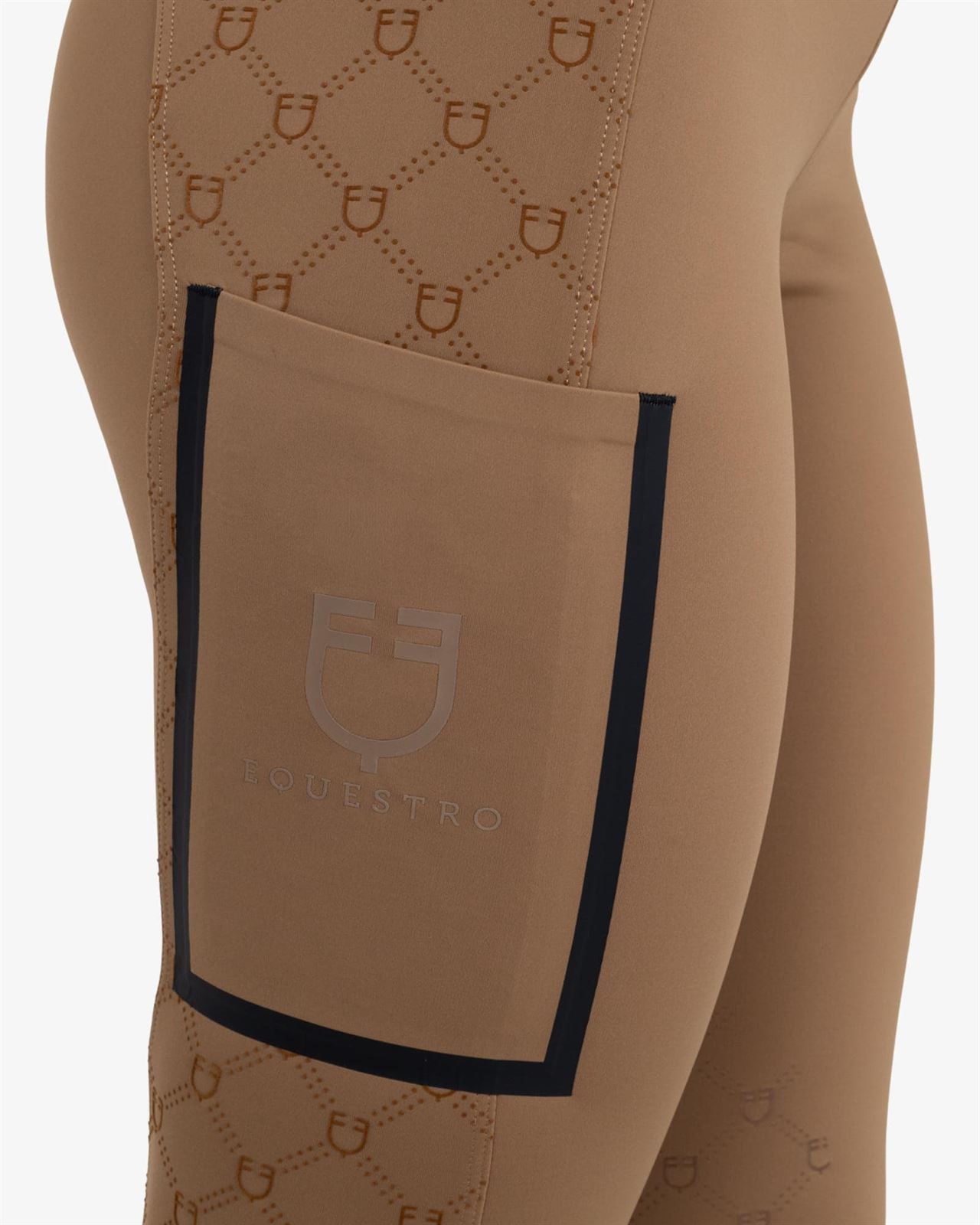 Legging EQUESTRO mujer color camel con logo - Imagen 6