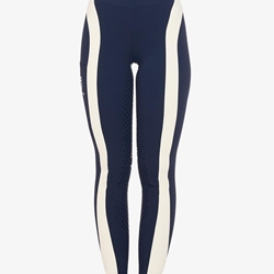 Legging EQUESTRO mujer, grip en culera color azul marino/beige TALLA XS - Imagen 2