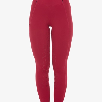 Legging EQUESTRO mujer, grip en culera color granate/negro - Imagen 2