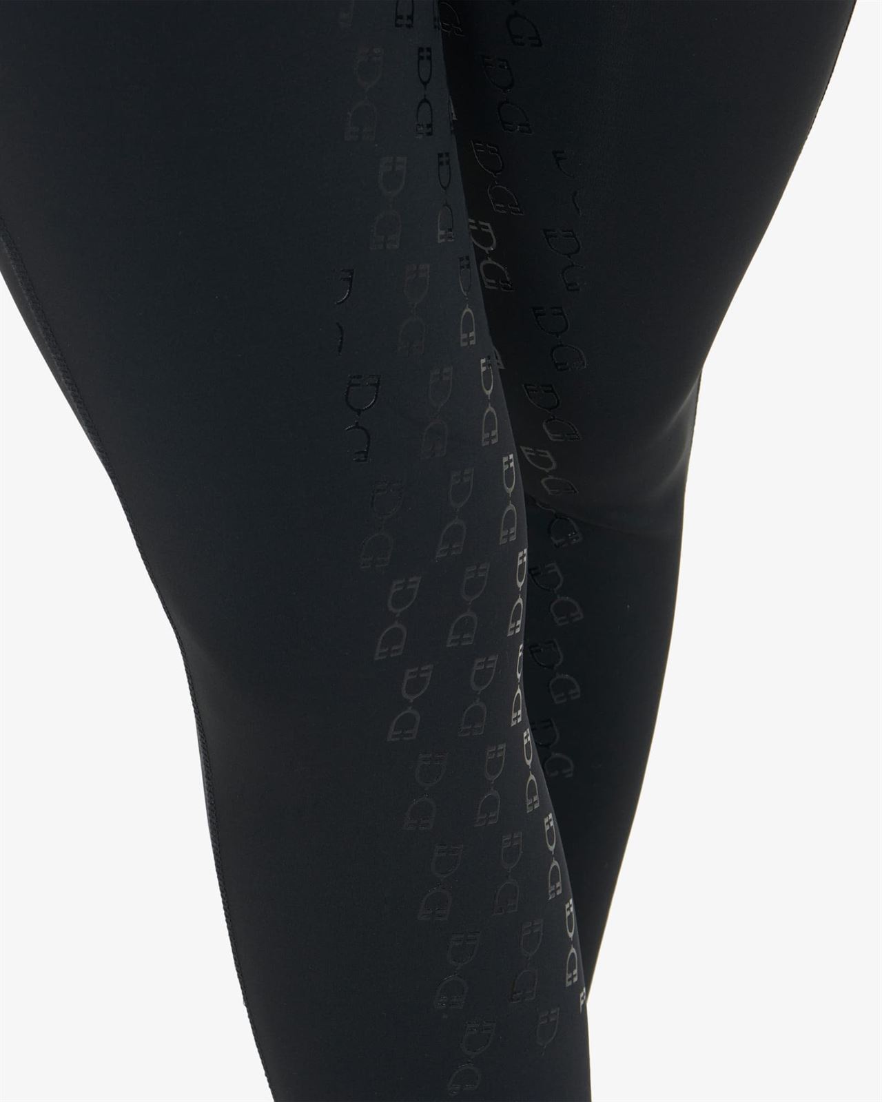 Legging EQUESTRO mujer, grip en culera color negro con cristales - Imagen 6