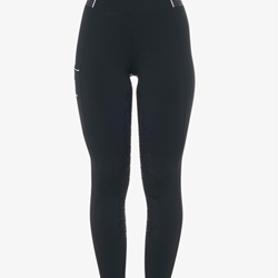 Legging EQUESTRO mujer, grip en culera color negro cristales TALLA S - Imagen 2