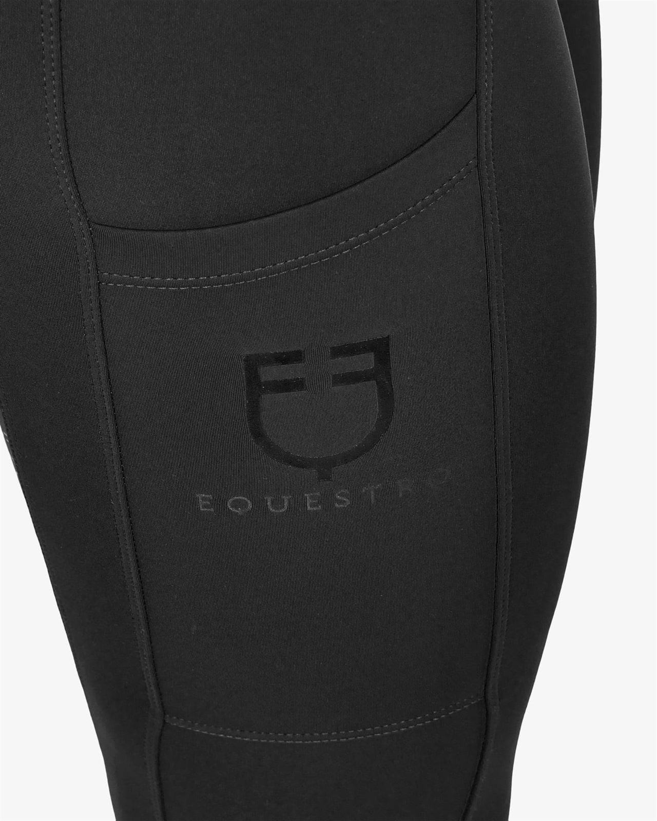 Legging EQUESTRO mujer, grip en culera color negro - Imagen 5