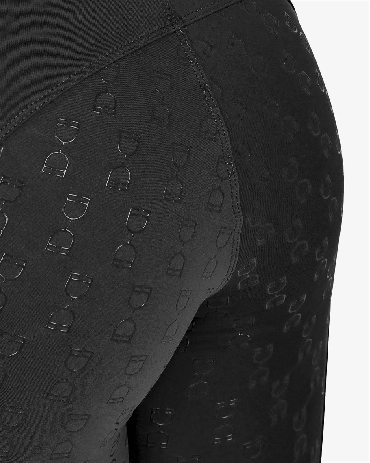 Legging EQUESTRO mujer, grip en culera color negro - Imagen 6