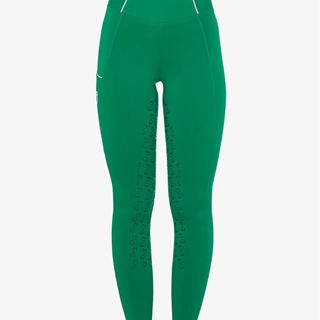 Legging EQUESTRO mujer, grip en culera color verde/blanco TALLA XS - Imagen 2