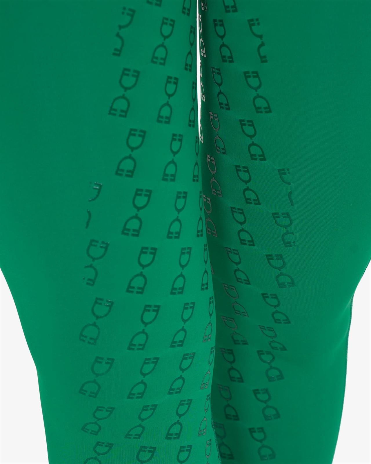 Legging EQUESTRO mujer, grip en culera color verde/blanco TALLA XS - Imagen 5