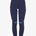 Legging EQUESTRO mujer, grip en rodilla color azul marino/turquesa - Imagen 2