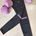 Legging EQUESTRO mujer, grip en rodilla color negro/lila - Imagen 1