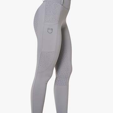 Legging EQUESTRO mujer gris con cristales grises TALLA S - Imagen 1