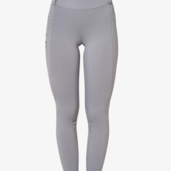 Legging EQUESTRO mujer gris con cristales grises TALLA S - Imagen 2