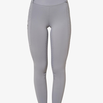 Legging EQUESTRO mujer gris con cristales grises TALLA S - Imagen 2