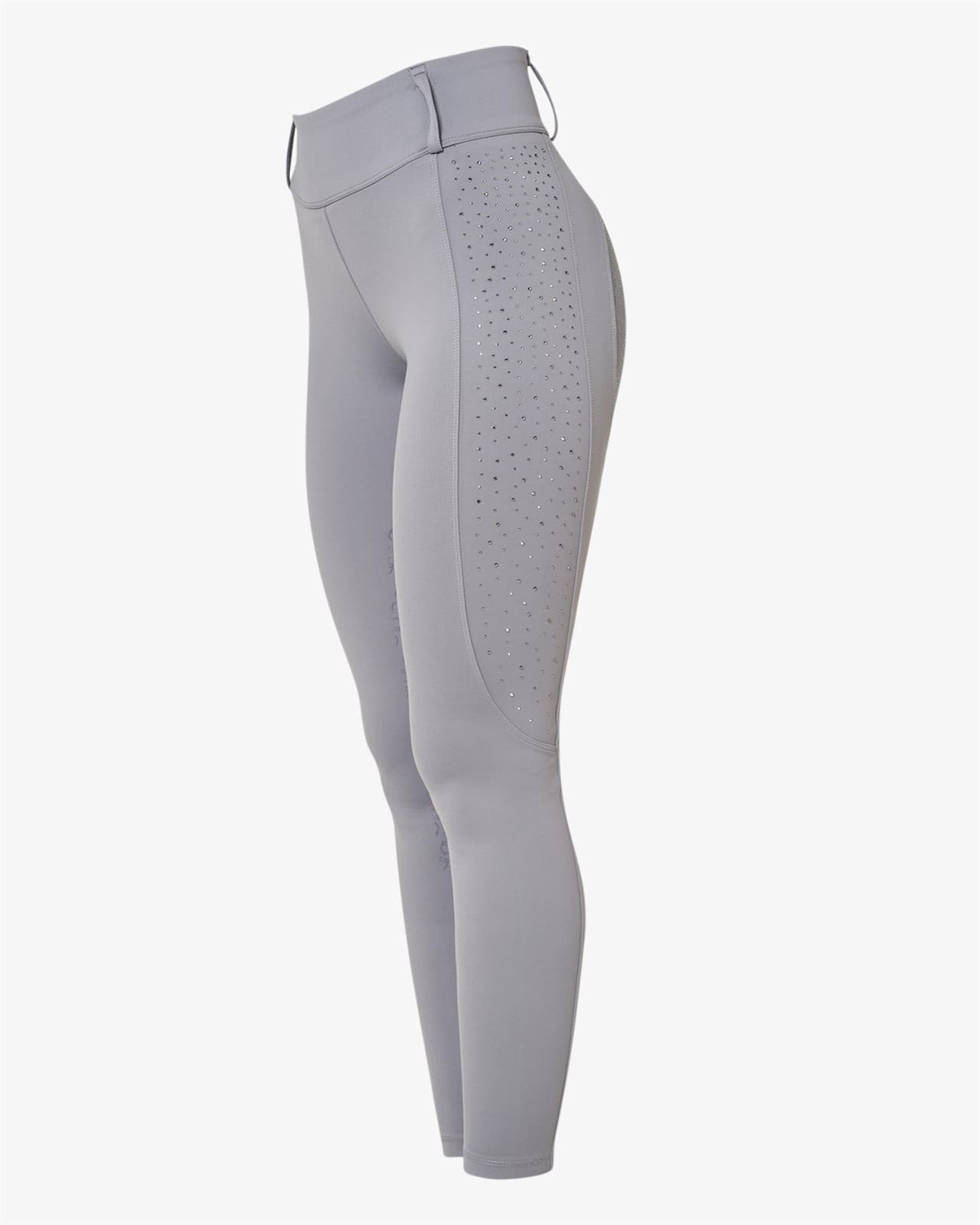 Legging EQUESTRO mujer gris con cristales grises TALLA S - Imagen 4