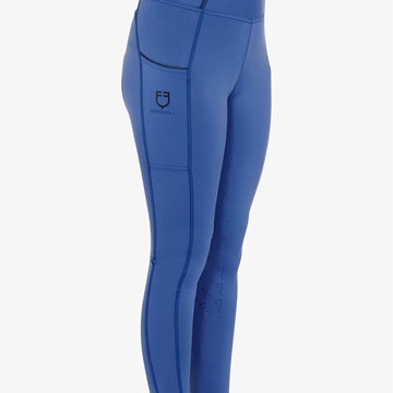 Legging EQUESTRO niña, grip en culera color azul royal/negro TALLA 12 - Imagen 1