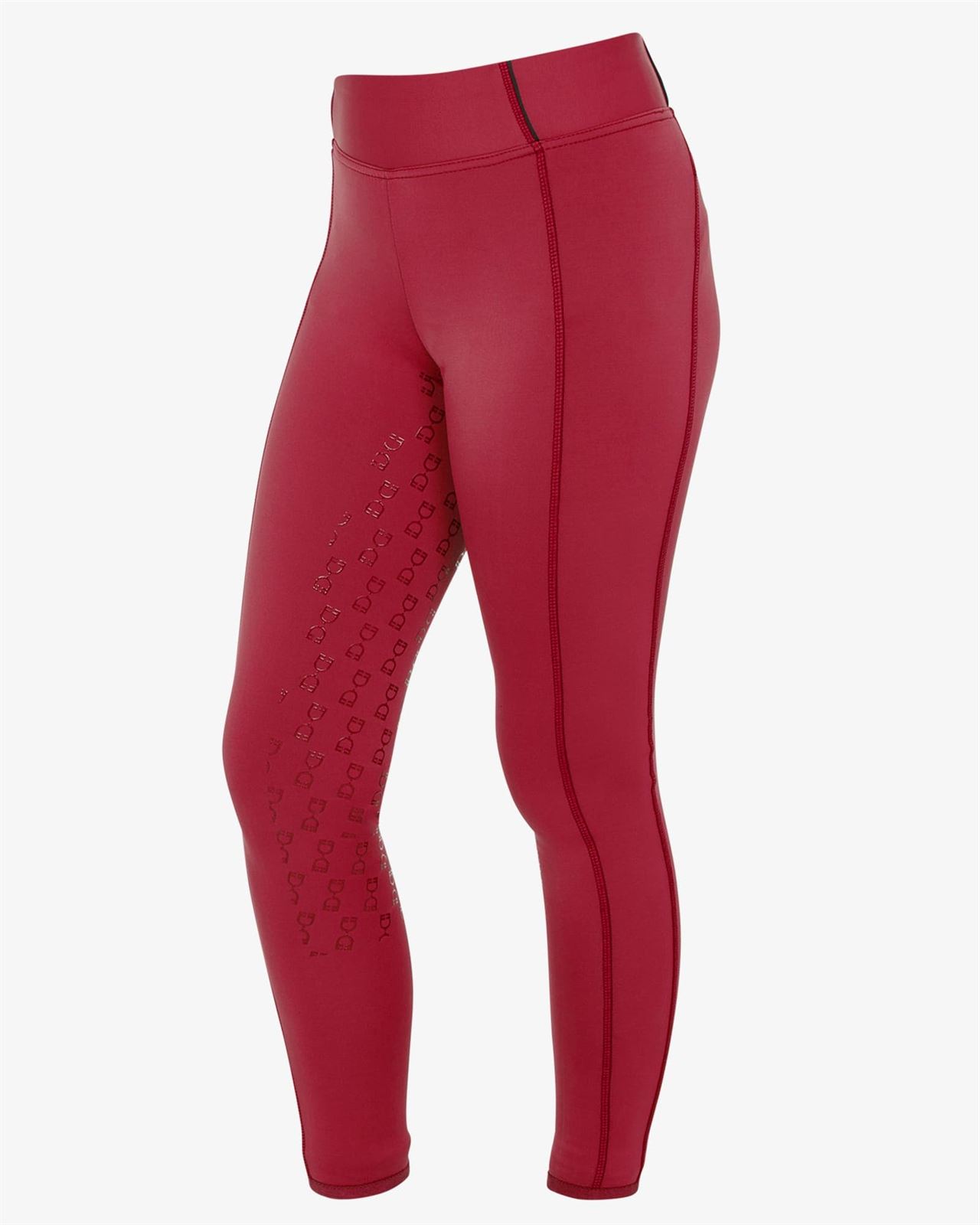 Legging EQUESTRO niña, grip en culera color granate/negro - Imagen 4